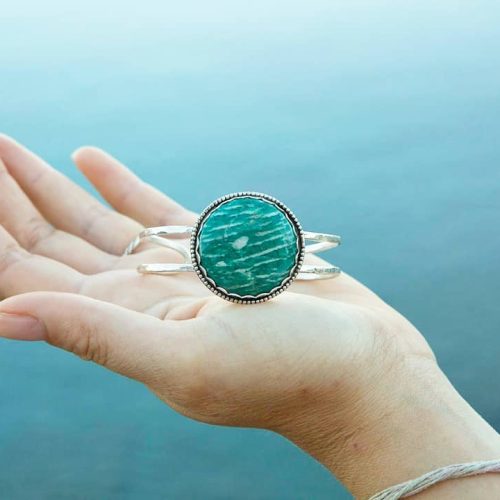 Pulsera PLata 925 con AMAZONITA