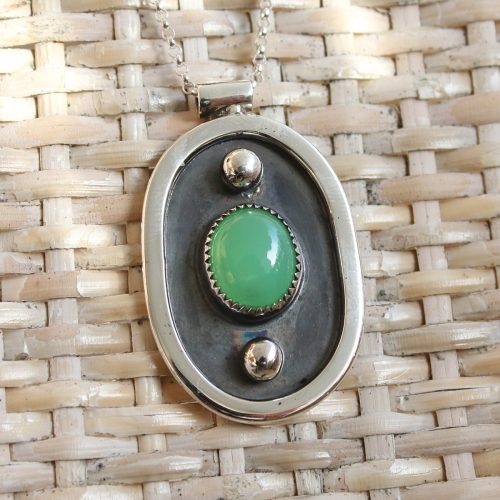 Colgante PLATA 925 con CRISOPRASA