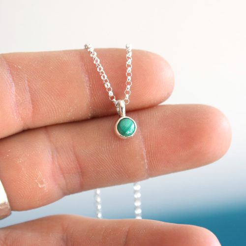 Colgante CIRCLE con MALAQUITA