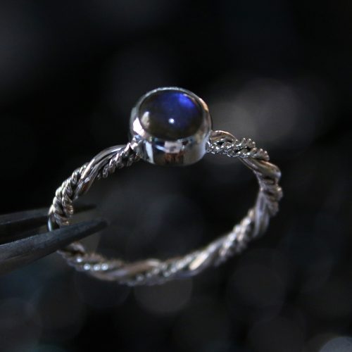 Anillo ARREL con LABRADORITA - Talla 15