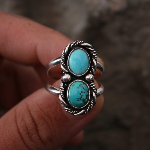 Doble TURQUESA con hilo TWIST - Talla 15, 16, 17