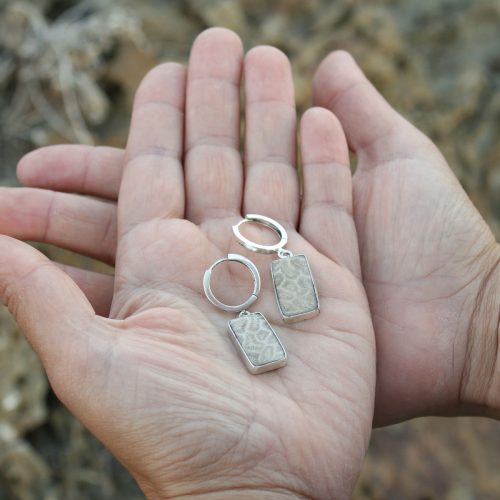 Pendientes RAIZ con Coral Blanco