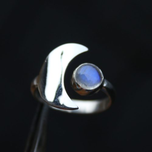 Anillo CUARTO MENGUANTE con PIEDRA LUNA