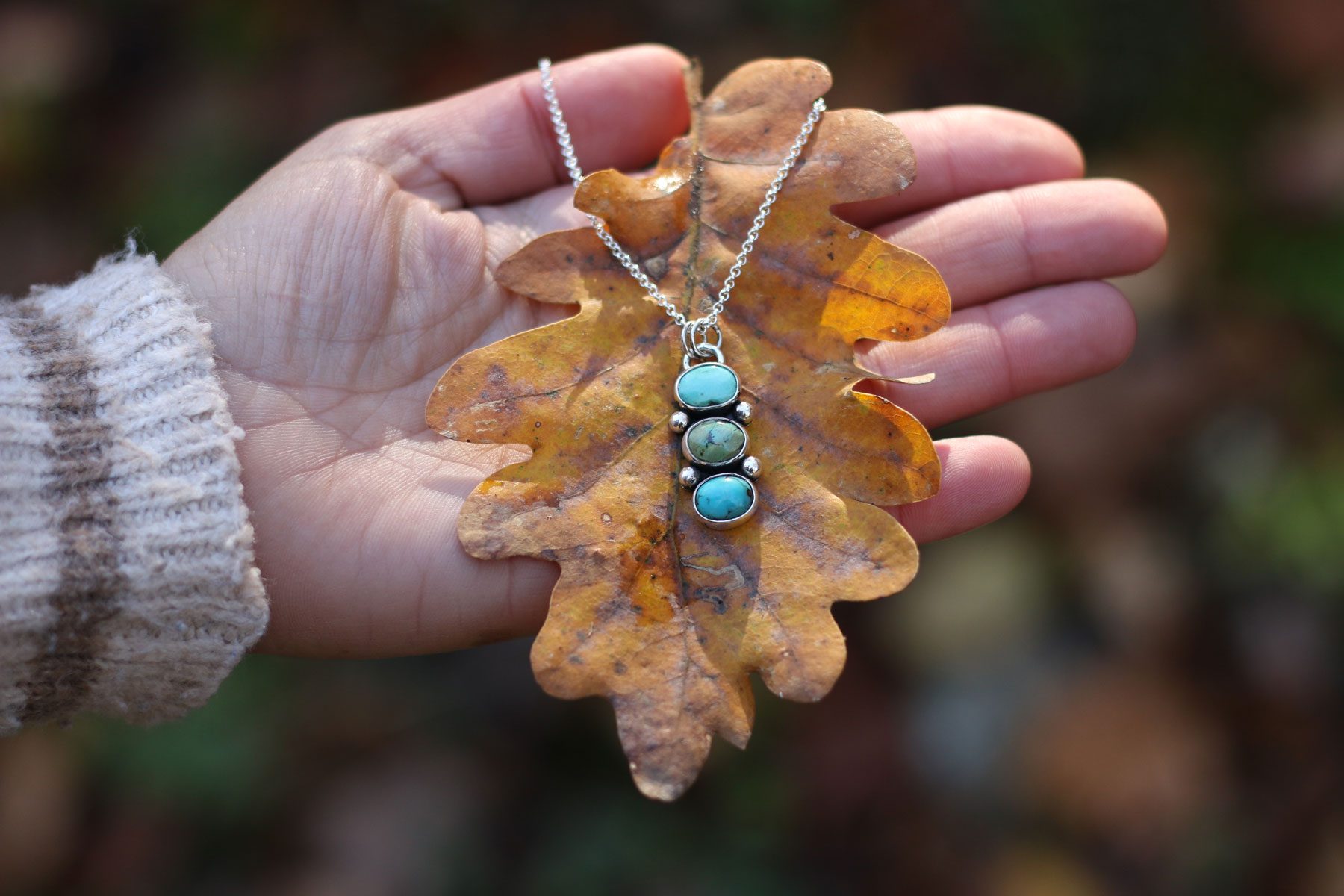 Colgante AURA II con Turquesa Tibetana