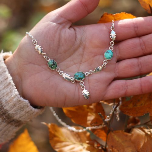 Colgante ROBLE con Turquesa Tibetana