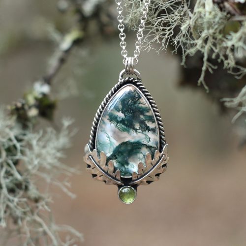 Colgante BRAMA con AGATA MUSGOSA