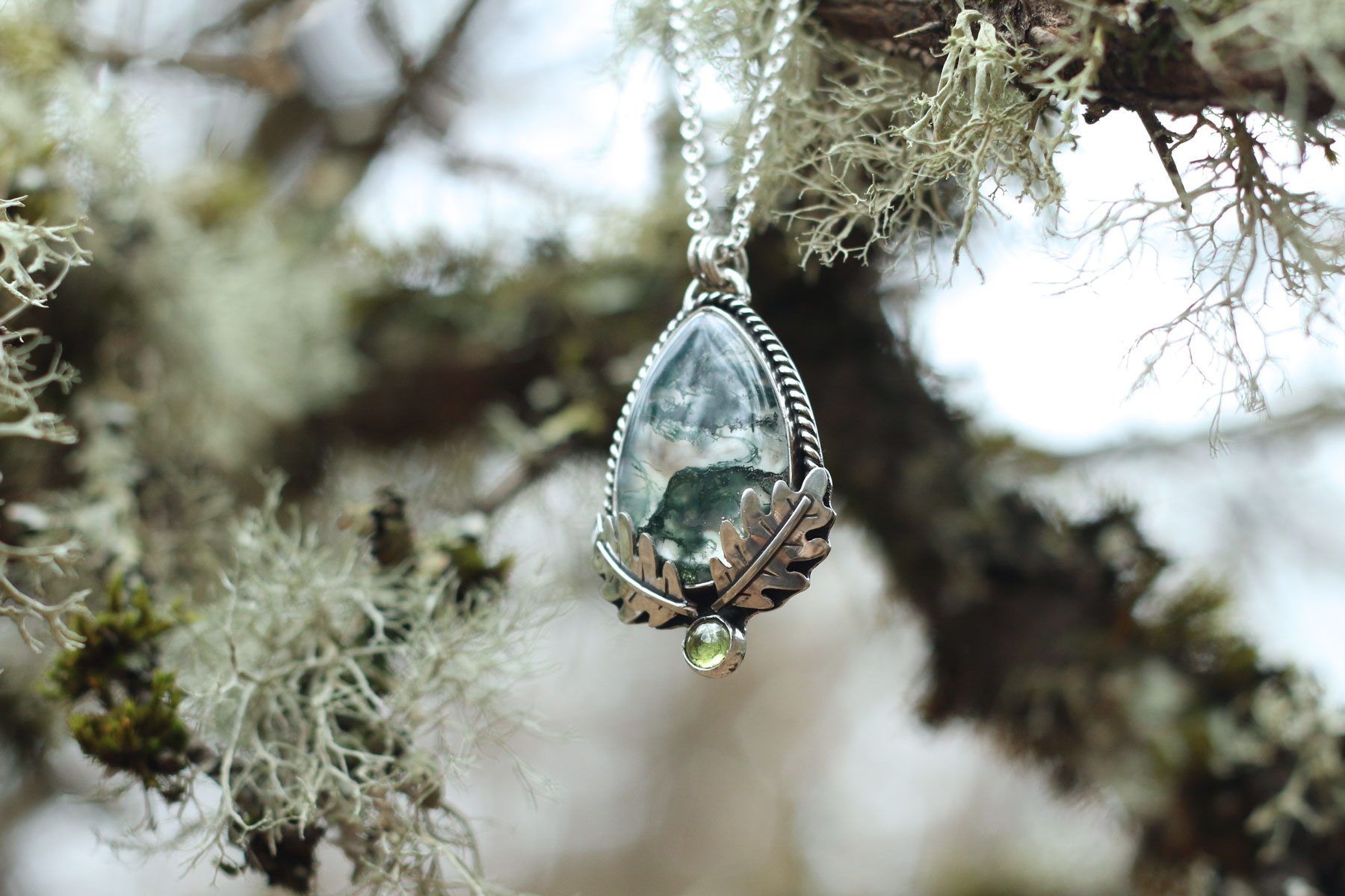 Colgante BRAMA con AGATA MUSGOSA - Imagen 5