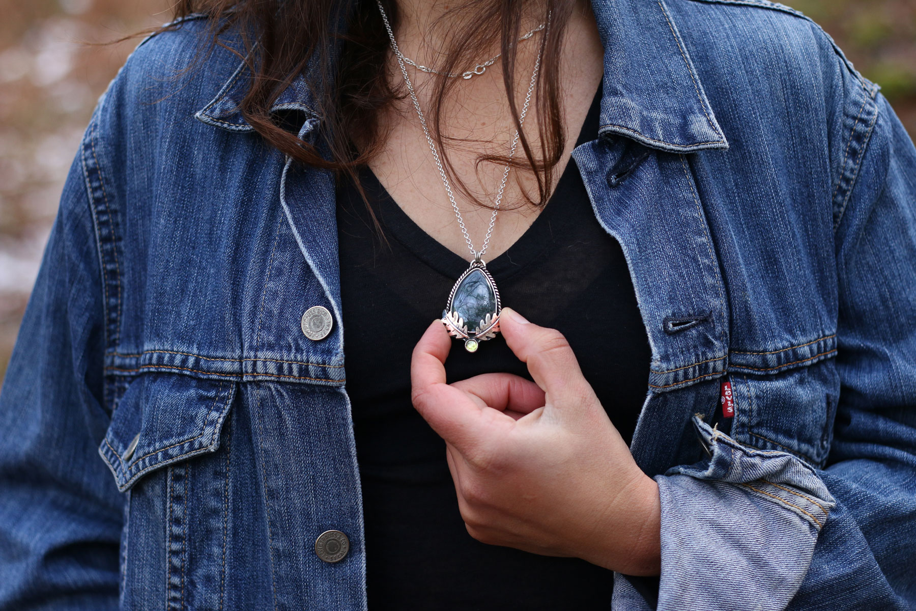 Colgante BRAMA con AGATA MUSGOSA - Imagen 3