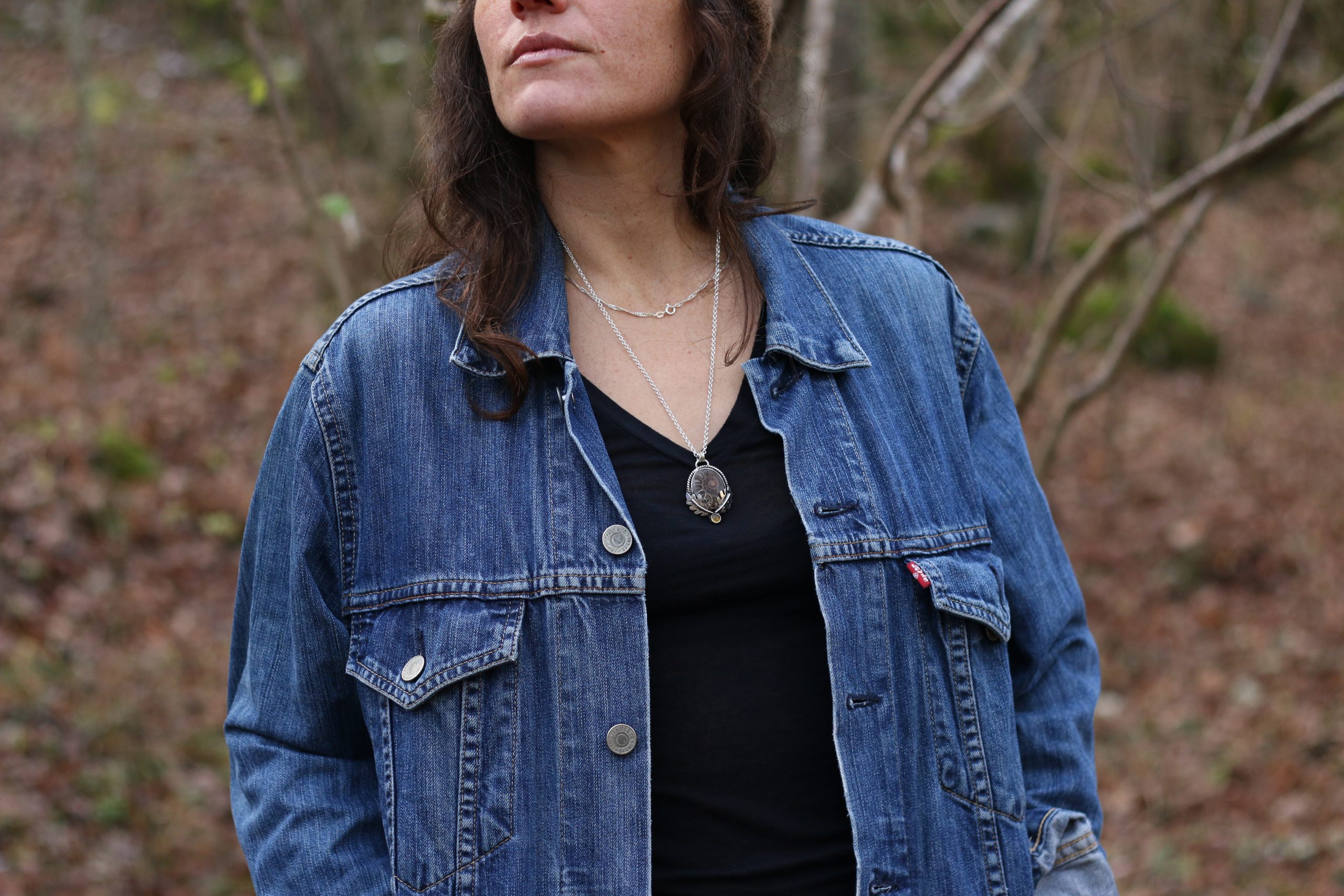 Colgante ROBLE con AMONITE y CITRINO - Imagen 3