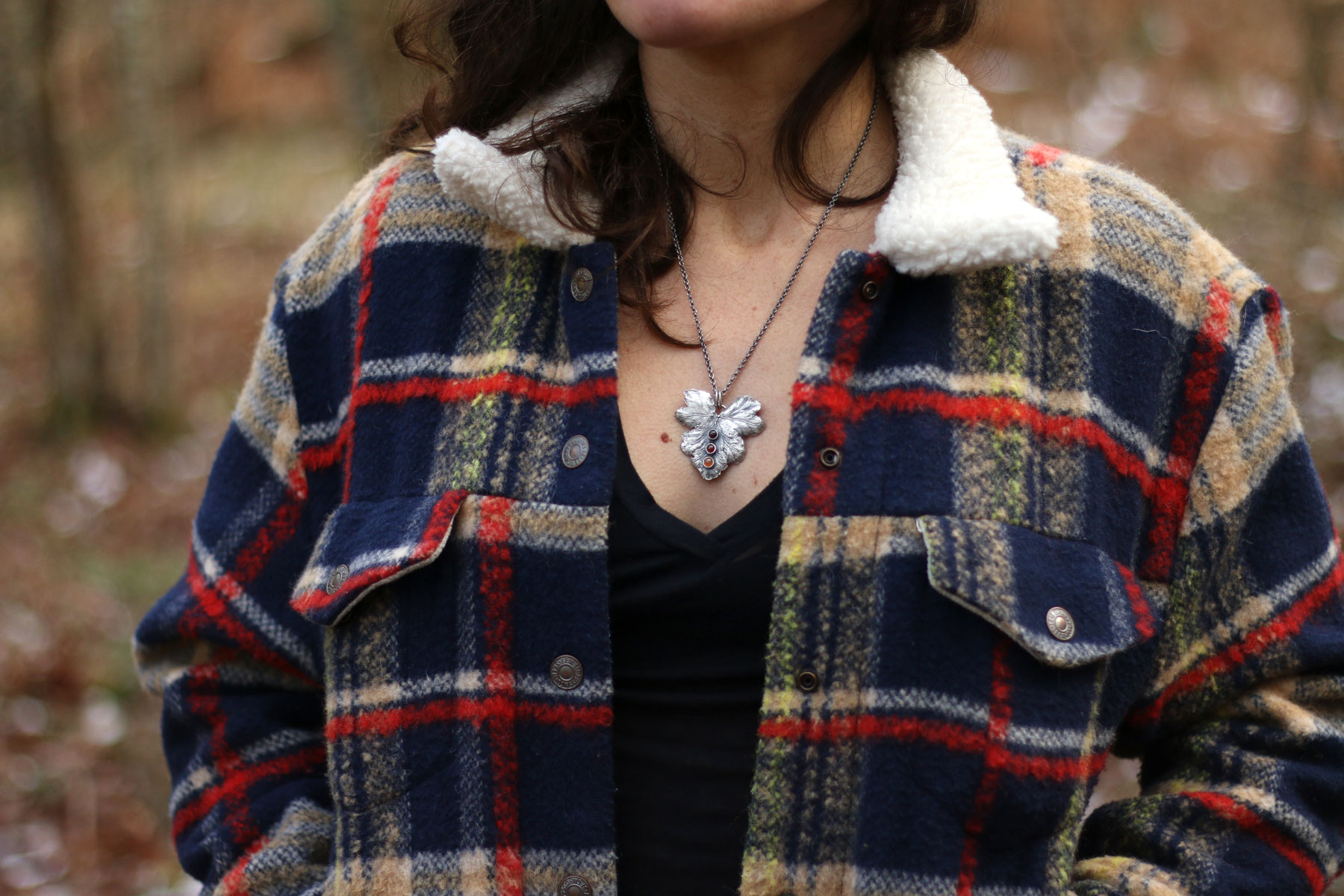 Colgante FOLIA con CORNALINA - Imagen 2