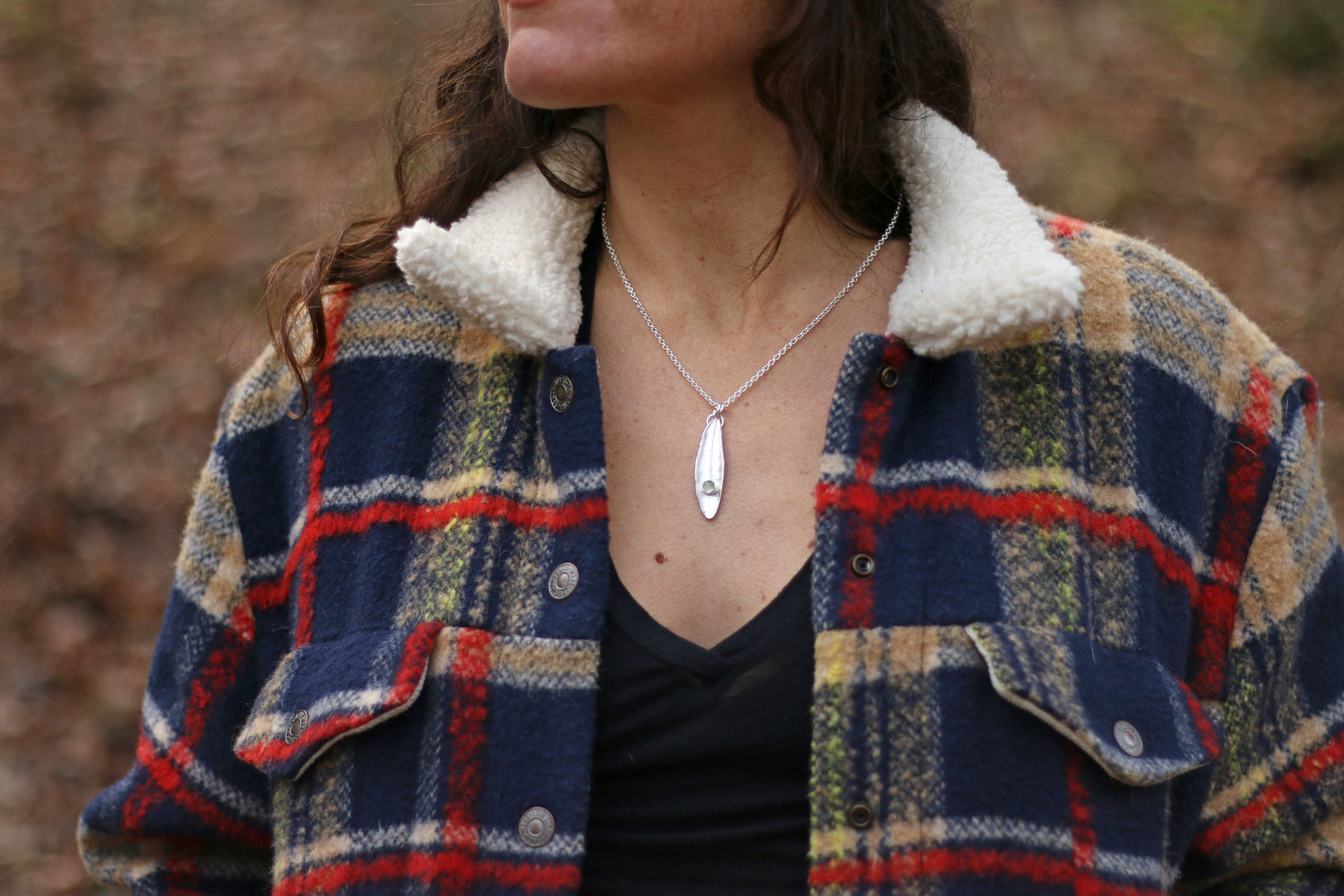 Colgante OLIVO con PREHNITA - Imagen 2