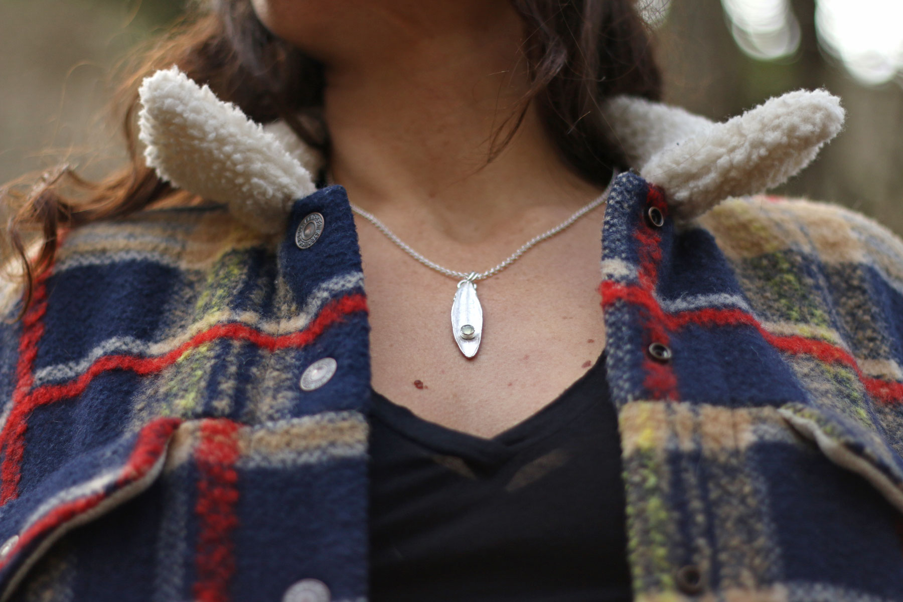 Colgante OLIVO con PREHNITA - Imagen 3