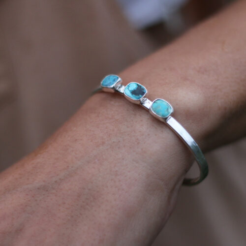 Brazalete TRIPLE TURQUESA TIBETANA